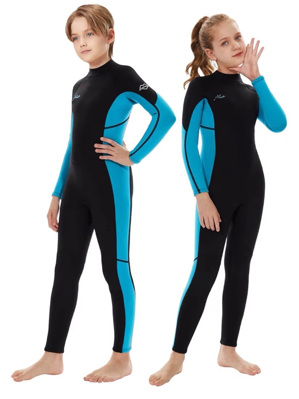 Herto Guardian Youth Full Neoprene Wetsuit Black/Blue Size 5